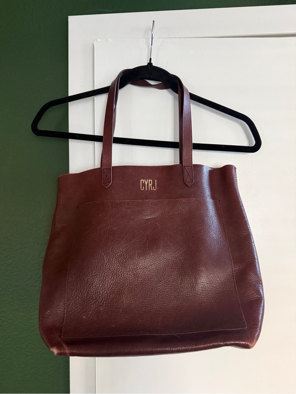 Madewell brown Burgundy genuine Leather Shoulder Tote